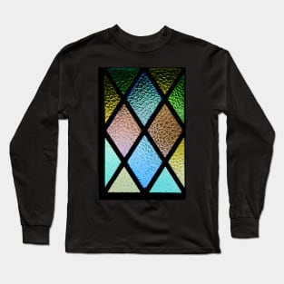 Stained Glass Photoreal Print Long Sleeve T-Shirt